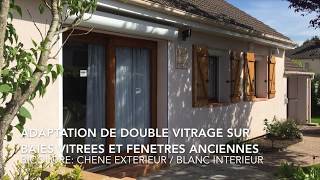 Adaptation de Double Vitrage sur Fenêtre et Baie Vitrée Bicolore en Bois Existantes  Survitrage [upl. by Jez]