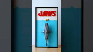 I made the JAWS poster using LEGO bricks lego poster jaws movie art creative moc [upl. by Mllly134]