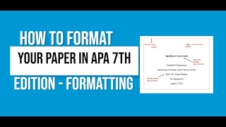 How to format your paper in APA style in 2021  Formatting [upl. by Anilas]