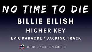 Billie Eilish  No Time To Die Karaoke  Backing Track Version Higher Key [upl. by Favianus]