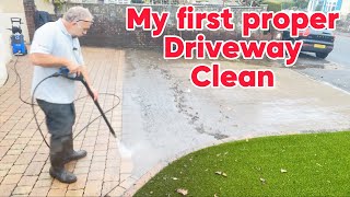 My first proper driveway clean drivewaycleaning cleaning diy trending fun [upl. by Yenalem822]