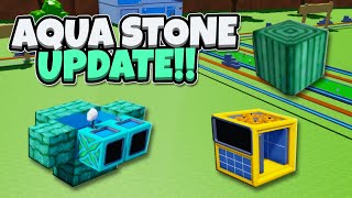 Aquastone Update Block Tycoon roblox [upl. by Milore]