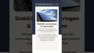 Waarom een constructiebereking laten maken voor zonnepanelen [upl. by Prudi57]