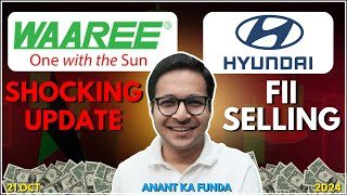 Waaree Energies IPO  Anchor list  Hyundai IPO Shocking  Fii selling Nifty down  21102024 [upl. by Donica508]