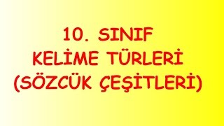 10 Sınıf  Dil ve Anlatım  Kelime Türleri  İsimler Adlar [upl. by Anaira122]