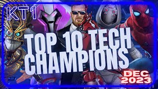 TOP 10 Tech Champions In MCOC MCOC Ranking Series Part 5 December 2023 [upl. by Lesko]