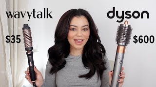 TikTok VIRAL Wavytalk Heated Round Brush VS Dyson Airwrap on CURLY Hair [upl. by Suidaht]