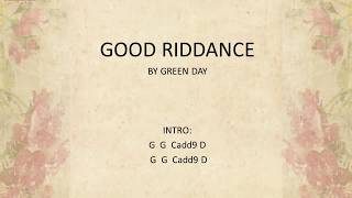 Good Riddance by Green Day  Easy Chords and Lyrics [upl. by Wehttam]