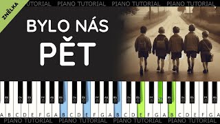 Znělka ze seriálu Bylo nás pět easy piano tutorial  jak hrát  klavír  české písničky [upl. by Chenay]