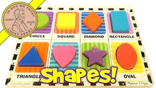 Melissa amp Doug Chunky Colorful Shapes Wood Puzzle [upl. by Nnaer795]