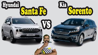 Kia Sorento vs Hyundai Santa Fe Comparison  Auto Talk with Hur [upl. by Ellehcear944]