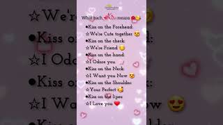 what each kiss means 😘 new lovestatus love life status viral sad love quotes QueensArea [upl. by Asselim]