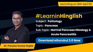 Normal Pancreas Histology in Hinglish By Dr Praveen Kumar Gupta exclusively on eGurukul 30 [upl. by Eliathan]