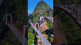 MOUNTAINOUS EXPRESS BRIDGES  AIZHAI RIVER GORGE amp WUMENGSHAN BRIDGE bridge engineering amazing [upl. by Anelyak]