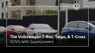 2023 Volkswagen TRoc Taigo and TCross  SUVs with Superpowers​ [upl. by Akerley826]