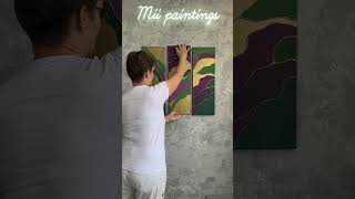 Wow Modyfing triptych painting art relief [upl. by Nawyt]