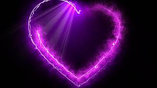 Purple Neon Heart ❤ 4K Retro Motion Background for Edits ❤ Dj Vj Visuals [upl. by Eiznekcm]