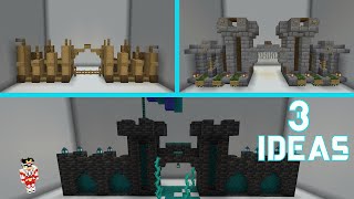 3 ideas para Construir Murallas en Minecraft  top decoraciones Minecraft  jey tex [upl. by Wasson]