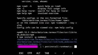 Termux node js for Android [upl. by Jonna]