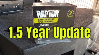 Raptor bed liner 1 year review and update on the diy flat bed welder truck  cutweldngrind [upl. by Kiernan924]