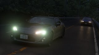 AE86 vs GT86  Touge Battle [upl. by Ialocin634]