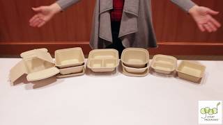 DEMO Compostable Fiber ToGo Boxes [upl. by Annaeoj]