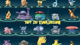 EVOLUCIÓN POKÉMON GO AMAZING TOP 20 RARE POKEMON EVOLVING [upl. by Beck]