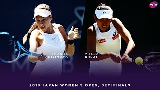 Amanda Anisimova vs Zhang Shuai  2018 Japan Womens Open Semifinal  WTA Highlights [upl. by Mcclenaghan]