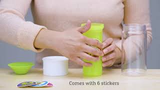 Munchkin Miracle 360 Customisable Insulated Sippy Cup Features [upl. by Znarf]