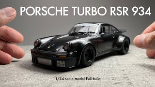 Building Tamiya 124 PORSCHE 934【ASMR】Scale Model Assembly Sound [upl. by Notneb]