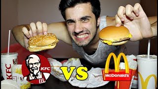 MCDONALD vs KFC  TASTE TEST CHALLENGE [upl. by Enitsrik]