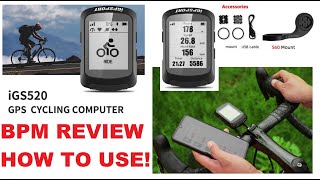 IGPSport 520 Cyclo Computer BPM Review and How to use [upl. by Bor819]