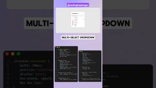 Creating a Multiselect Dropdown with HTML CSS amp JavaScript dropdown html css shorts [upl. by Gessner140]