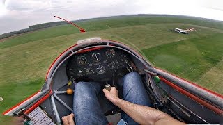 FIRST FLIGHT in a Single Seater Glider  K8 Launch Flight amp Landing  amp Stalls  GoPro Cockpit View [upl. by Ricca389]