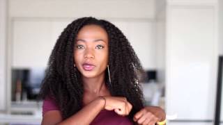 LONG KINKY CURLY HAIR EXTENSIONS INITIAL REVIEW [upl. by Hedveh432]