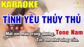 Karaoke Tình Yêu Thủy Thủ Tone Nam Nhạc Sống  Trọng Hiếu [upl. by Olivie]