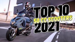 Top 10 50cc Scooters 2021 [upl. by Enelra]