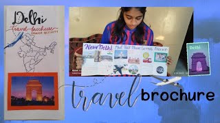 Handmade Travel Brochure  English Activity  Delhi  Indian School Muladha  10th Grade [upl. by Baalman]