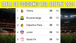 ✅💥 TABLA de POSICIONES LIGA BETPLAY 2024  Liga Betplay Apertura Fecha 14 [upl. by Octavia632]