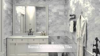 Bathroom Tile Ideas White Carrara Marble Tiles and Calacatta Gold Marble Tiles [upl. by Penoyer]