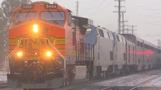 BNSF Rescues Amtrak Southwest Chief amp MORE  January 10th 2015 [upl. by Buyer350]