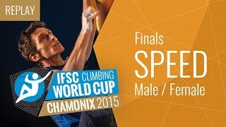 IFSC Climbing World Cup Chamonix 2015  SPEED Finals  MaleFemale [upl. by Innaig]