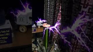 A 2 5 kW Ionic propulsion solid state Tesla coil Its output voltage is 300000 and frequency 500 kH [upl. by Ettelloc347]