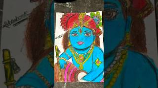 Happy Krishna Janmashtami krishna art shashankguptaart shrot krishnajanmashtami drawing radha [upl. by Yelssew]