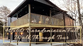 40x60 Barndominium Full walk through tour [upl. by Dinnage]