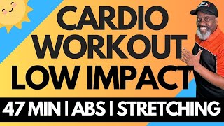 47Minute Low Impact Cardio Workout  Easy Cardio for All Levels [upl. by Arihat]