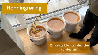 Biavl Røring af honning [upl. by Leahcimaj179]