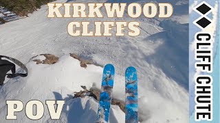 KIRKWOOD Cliff Chute 2022 Skiing [upl. by Cadmarr268]