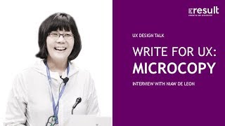 Write for UX Microcopy [upl. by Akinnor515]