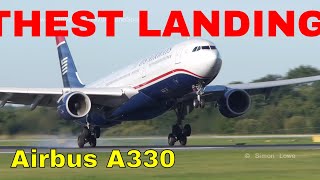 Smoothest Landing US Airways Airbus A330 [upl. by Aretse]